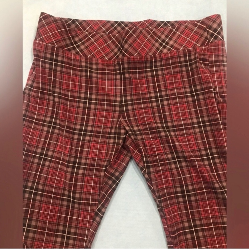 Torrid Plaid Stretch Pull-On Pants - Red Plaid, NWOT Size 4R